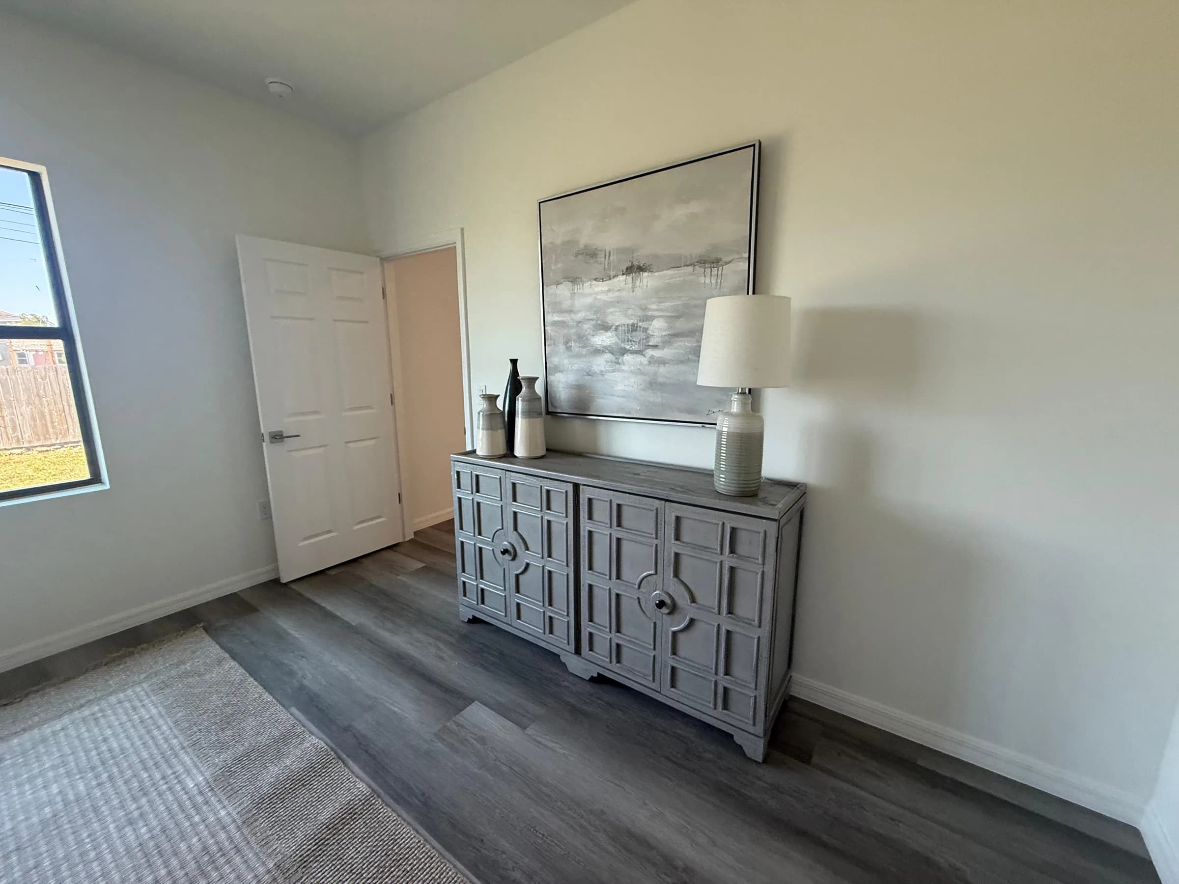 Completed interior millwork and furniture wall detail